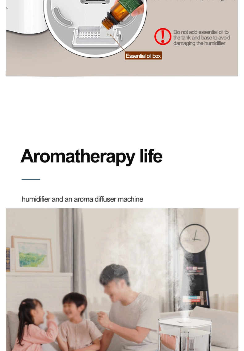 big capacity 5.5L Room Aroma Essential Oil Perfume timer touch control  Ultrasonic Hybrid Humidifier